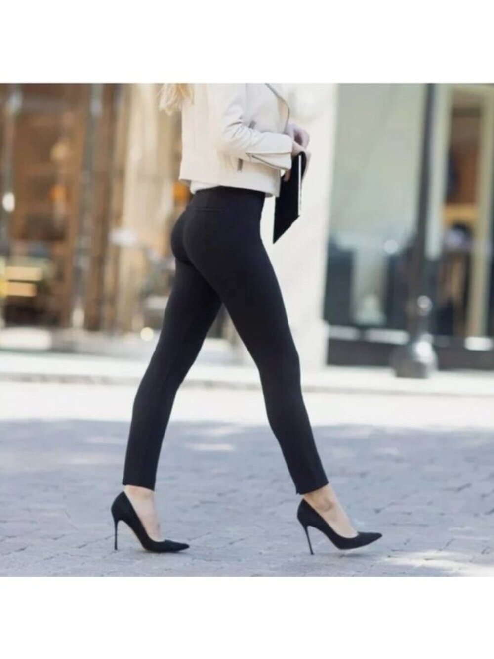 Spanx Perfect Black Pant Back Seam Skinny Pants - 20251Q - Black - Petite Small - Picture 7 of 7